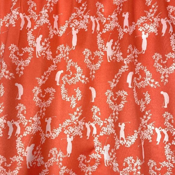 Nike Golf‎ Fit Dry Skort Skirt Golf Player Print Orange Athletic Women's Large - Picture 3 of 14